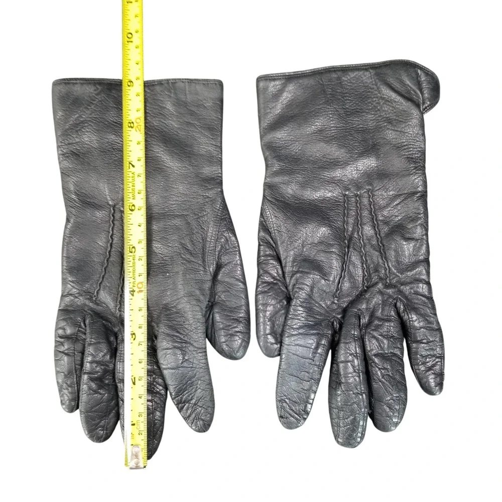 Gloves by Superb‎ Vintage Black Leather Gloves Made in Italy Size 6.5